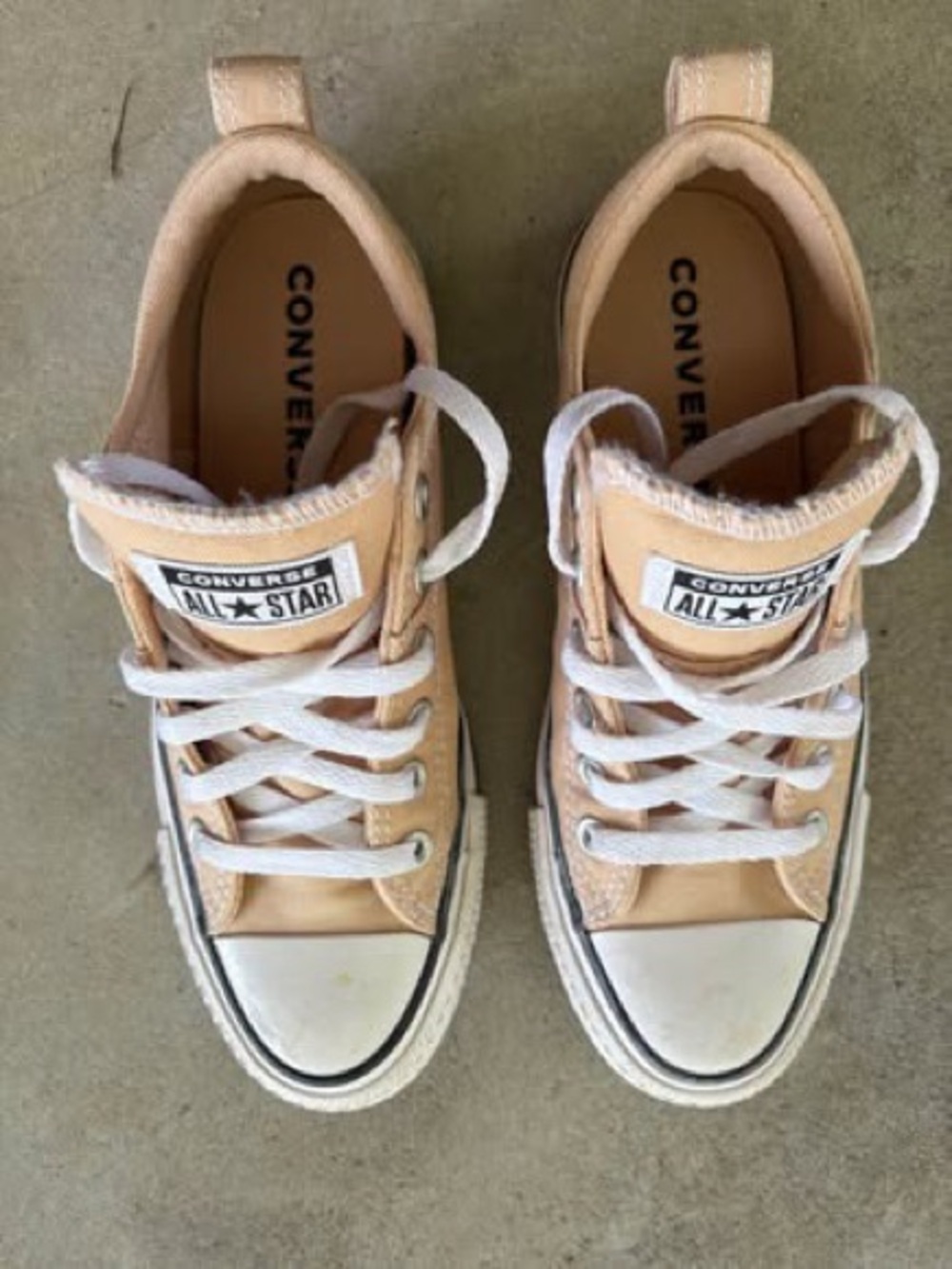 Converse Beige/Tan Low Top All Star Sneakers women’s size 7
